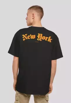 F4NT4STIC Футболка "New York Orange OVERSIZE TEE", принт, черный