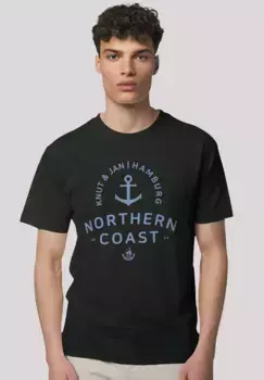 F4NT4STIC Футболка "Nordsee Knut & Jan Hamburg", премиум качество, черный