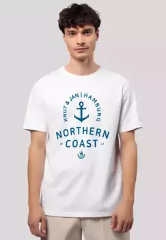 F4NT4STIC Футболка "Nordsee Knut & Jan Hamburg", премиум качество, белый