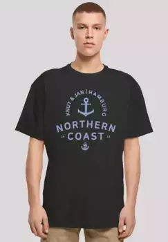F4NT4STIC Футболка "Nordsee Knut & Jan Hamburg", принт, черный