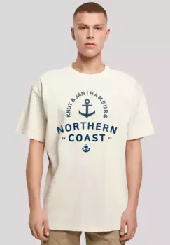 F4NT4STIC Футболка "Nordsee Knut & Jan Hamburg", принт, цвет Sand