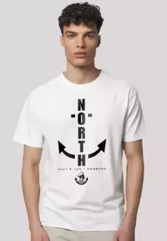 F4NT4STIC Футболка "North Anker Knut & Jan Hamburg", премиум качество, белый