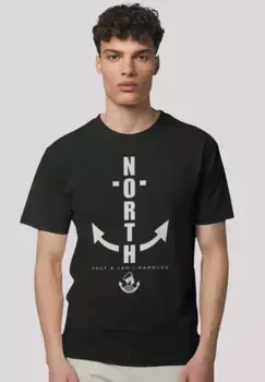 F4NT4STIC Футболка "North Anker Knut & Jan Hamburg", премиум качество, черный
