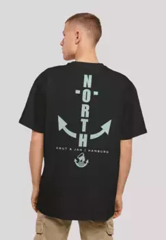 F4NT4STIC Футболка "North Anker Knut & Jan Hamburg", принт, черный