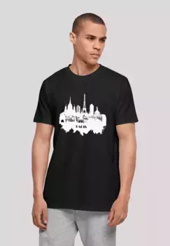 F4NT4STIC Футболка "PARIS SKYLINE TEE", принт, черный