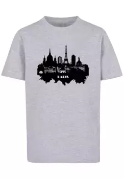 F4NT4STIC Футболка "PARIS SKYLINE TEE UNISEX", принт, серый