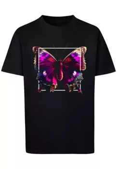 F4NT4STIC Футболка "Pink Butterfly TEE UNISEX", принт, черный