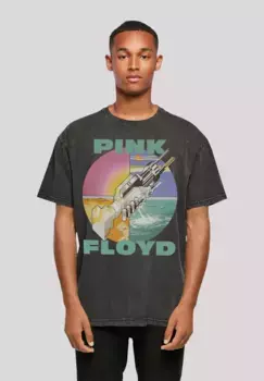 F4NT4STIC Футболка "Pink Floyd Oversize", принт, черный