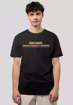 F4NT4STIC Футболка "Pink Floyd Prism Retro Stripes", премиум качество, черный