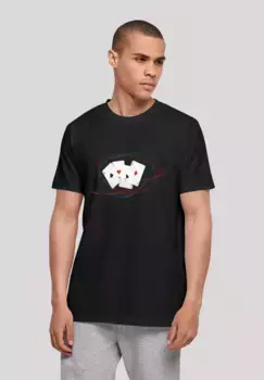 F4NT4STIC Футболка "Playing Cards A", принт, черный