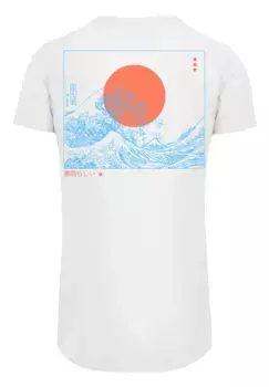 F4NT4STIC Футболка "PLUS SIZE Kanagawa Wave", принт, белый