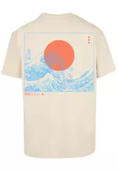 F4NT4STIC Футболка "PLUS SIZE Kanagawa Wave", принт, цвет Sand