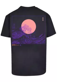 F4NT4STIC Футболка "PLUS SIZE Kanagawa Wave", принт, цвет морской волны