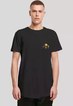 F4NT4STIC Футболка "Rainbow Turtle LONG TEE", принт, черный