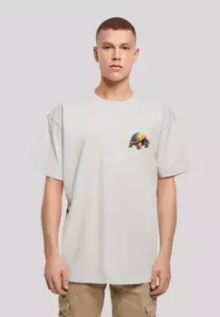 F4NT4STIC Футболка "Rainbow Turtle OVERSIZE TEE", принт, цвет Lightasphalt