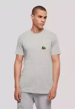 F4NT4STIC Футболка "Rainbow Turtle TEE UNISEX", принт, серый