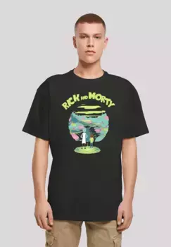 F4NT4STIC Футболка "Рик и Морти", принт, черный