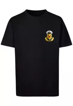 F4NT4STIC Футболка "Rubber Duck Captain TEE UNISEX", принт, черный