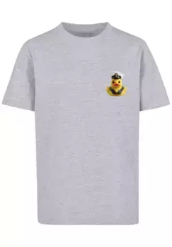 F4NT4STIC Футболка "Rubber Duck Captain TEE UNISEX", принт, серый