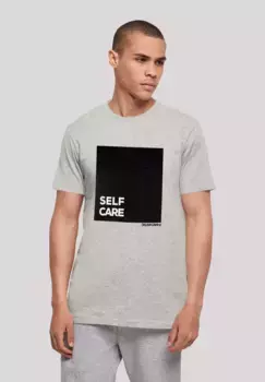 F4NT4STIC Футболка "SELF CARE TEE UNISEX", принт, серый
