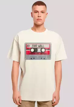 F4NT4STIC Футболка "Stranger Things Cassette For Will", премиум качество, цвет Sand