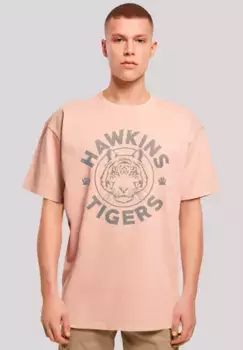 F4NT4STIC Футболка "Stranger Things Hawkins Grey Tiger", премиум качество, цвет Amber