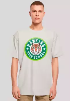F4NT4STIC Футболка "Stranger Things Hawkins Tiger Circle", премиум качество, цвет Lightasphalt