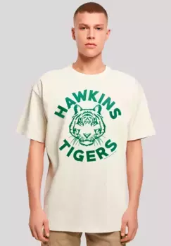 F4NT4STIC Футболка "Stranger Things Hawkins Tigers", премиум качество, цвет Sand