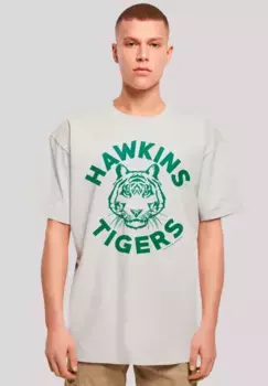 F4NT4STIC Футболка "Stranger Things Hawkins Tigers", премиум качество, цвет Lightasphalt