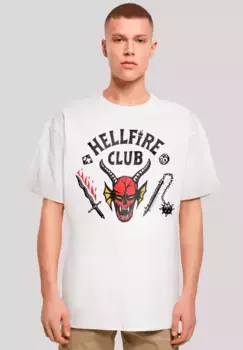F4NT4STIC Футболка "Stranger Things Hellfire Club", премиум качество, белый