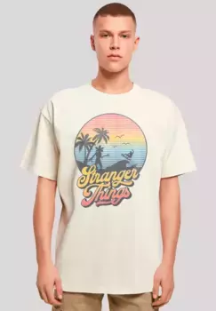 F4NT4STIC Футболка "Stranger Things LA Gradient", премиум качество, цвет Sand