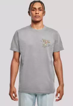 F4NT4STIC Футболка "Tom and Jerry Faux Pocket Mummy Jerry", принт, серый