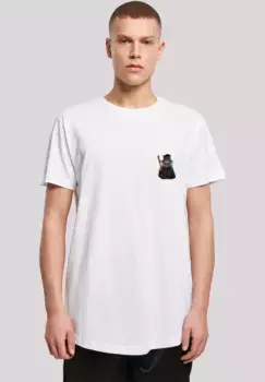 F4NT4STIC Футболка "Wizard Cat LONG TEE", принт, белый
