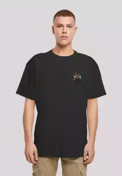 F4NT4STIC Футболка "Wizard Cat OVERSIZE TEE", принт, черный