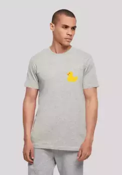 F4NT4STIC Футболка "Yellow Rubber Duck TEE UNISEX", принт, серый