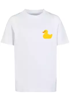 F4NT4STIC Футболка "Yellow Rubber Duck TEE UNISEX", принт, белый
