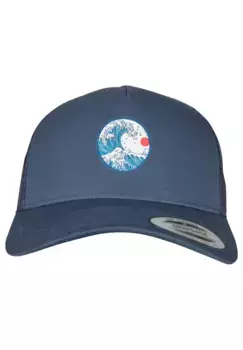 F4NT4STIC Кепка "Retro Trucker Cap Kanagawa", принт, цвет морской волны