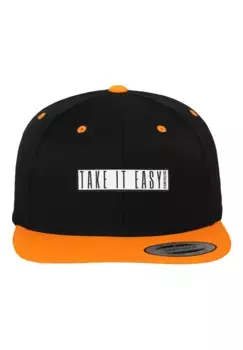 F4NT4STIC Кепка Snapback "Snapback 2-Tone Take It Easy", принт, оранжевый