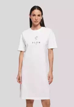 F4NT4STIC Платье-рубашка "Blm Rose", принт, белый