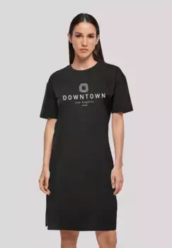 F4NT4STIC платье-рубашка "Downtown LA", принт, черный