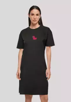 F4NT4STIC Платье-рубашка "Duck Magenta", принт, черный