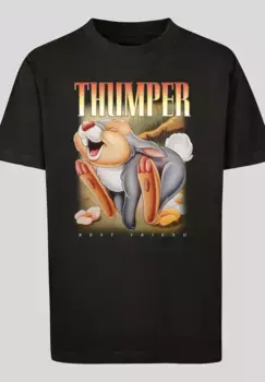 F4NT4STIC Рубашка с коротким рукавом "F4NT4STIC Kids Bambi Thumper Montage with Kids Basic Tee", черный