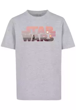 F4NT4STIC Рубашка с коротким рукавом "F4NT4STIC Kids Star Wars Tatooine Logo и детская базовая футболка", серый