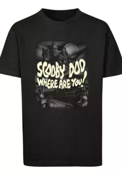F4NT4STIC Рубашка с коротким рукавом "F4NT4STIC Kids Scooby Doo Scary Castle с детской базовой футболкой", черный