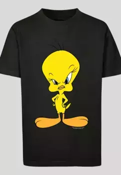 F4NT4STIC Рубашка с коротким рукавом "F4NT4STIC Kids Angry Tweety -BLK с детской базовой футболкой", черный