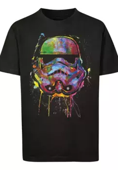 F4NT4STIC Рубашка с коротким рукавом "F4NT4STIC Kids Stormtrooper Paint Splatter with Kids Basic Tee", черный