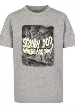 F4NT4STIC Рубашка с коротким рукавом "F4NT4STIC Kids Scooby Doo Scary Castle с детской базовой футболкой", серый