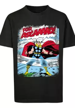 F4NT4STIC Рубашка с коротким рукавом "F4NT4STIC Kids Marvel Thor Asgard с детской базовой футболкой", черный