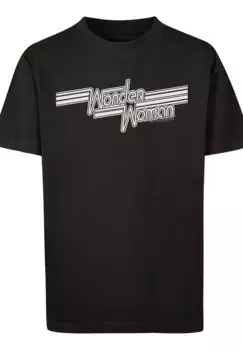 F4NT4STIC Рубашка с коротким рукавом "F4NT4STIC Kids Wonder Woman Lines Logo и детская базовая футболка ", черный