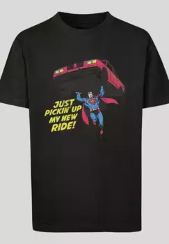 F4NT4STIC Рубашка с коротким рукавом "F4NT4STIC Kids Superman New Ride -BLK с детской базовой футболкой", черный